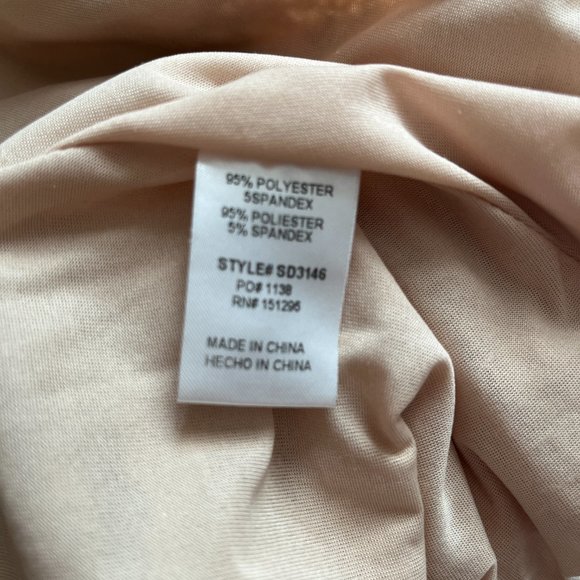 Gold Sequin Mini Dress T-strap Back, Size Small - Picture 7 of 9